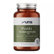 Uns Pestki winogron 95% OPC, kapsułki twarde, 90 szt.