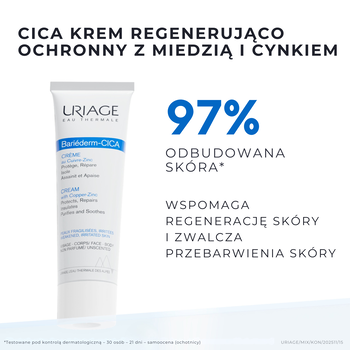 Uriage Bariederm CICA, krem regenerujący, Cu-Zn, 100 ml