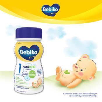 Bebiko 1 NUTRIflor Expert, mleko początkowe w płynie, 200 ml