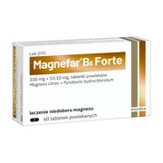 Magnefar B6 Forte, tabletki powlekane, 60 szt.