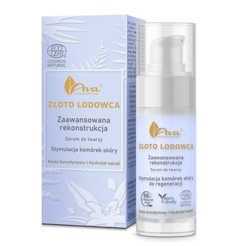 Ava Złoto Lodowca, serum do twarzy, zaawansowana rekonstrukcja, 30 ml