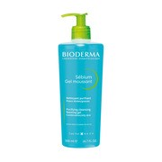 Bioderma Sebium Gel Moussant, żel do mycia twarzy, antybakteryjny, 500 ml