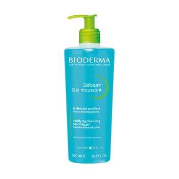 Bioderma Sebium Gel Moussant, żel do mycia twarzy, antybakteryjny, 500 ml