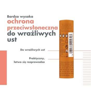 Avene Eau Thermale, pomadka do ust SPF 50+, 3 g