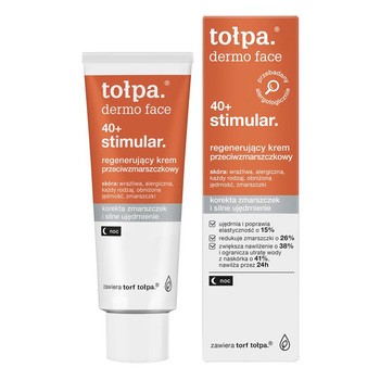 Tołpa Dermo Face 40+ Stimular, regenerujący krem przeciwzmarszczkowy na noc, 40 ml