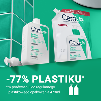 CeraVe, oczyszczający żel do mycia z ceramidami dla skóry normalnej i tłustej, refill, 473 ml