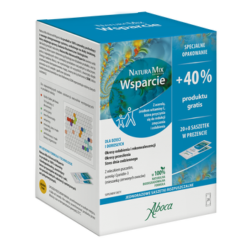 Abocca, Natura Mix Advanced Wsparcie, saszetki z proszkiem, 28 szt.