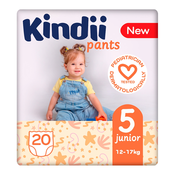 Kindii Pants, pieluchomajtki, 5 (12-17 kg), junior, 20 szt.