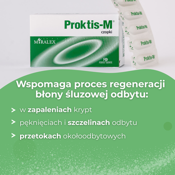 Proktis-M, czopki doodbytnicze z kwasem hialuronowym, 10 szt.