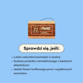 Mydlarnia 4 Szpaki, mydło naturalne w kostce, Piwne, 110 g