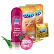 Zestaw 2x Durex Real Feel prezerwatywy + żel			