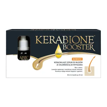 Kerabione Booster Oils, wzmacniające serum do włosów ze skłonnością do wypadania, 20 ml, 4 butelki
