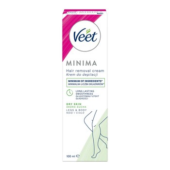 Veet Minima, krem do depilacji, skóra sucha, 100 ml