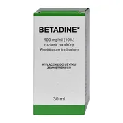 Betadine, 100 mg/ml, roztwór na skórę, 30 ml (import równoległy, Delfarma)