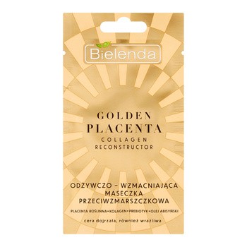 Bielenda, Golden Placenta, Colagen Reconstructor, maseczka przeciwzmarszczkowa, odżywczo-wzmacniająca, 8 g