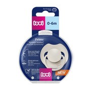 Canpol Lovi Prime, dynamiczny smoczek uspokajający silikonowy, 0-6 m Coconut, 1 szt.
