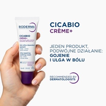 Bioderma Cicabio Creme+, krem naprawczo-kojący, 40 ml