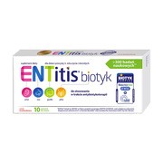ENTitis biotyk, pastyli do ssania, smak truskawkowy, 10 szt.