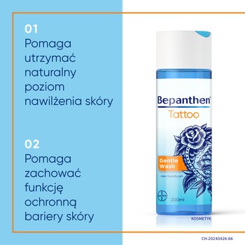 Bepanthen Tattoo, żel do mycia, 200 ml