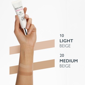 Agenity Hydra-Ox, nawilżający krem BB z SPF 50, 20 medium beige, 30 ml