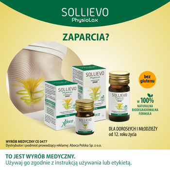 Sollievo PhysioLax, fizjologiczne leczenie zaparć, tabletki, 27 szt.