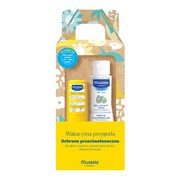 Zestaw Mustela, Wakacyjna Przygoda, sztyft przeciwsłoneczny SPF 50, 9 ml + żel do mycia, 100 ml