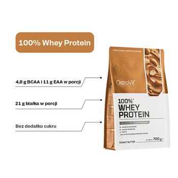 OstroVit 100% Whey Protein, proszek, smak peanut butter, 700 g
