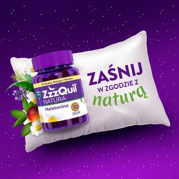 ZzzQuil Natura, żelki o smaku mango i banana, 30 szt.