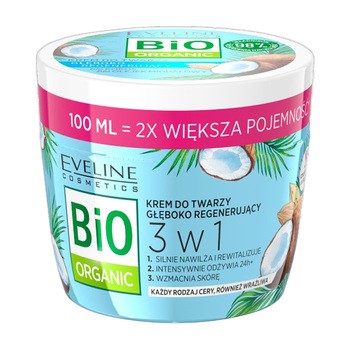 Eveline Cosmetics Bio Organic, głęboko regenerujący krem do twarzy, 100 ...