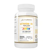 Witamina D3 800IU 20 µg Junior, tabletki do ssania, smak pomarańczowy, 120 szt.
