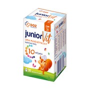 DOZ Product JuniorVit, tabletki do ssania, smak mandarynkowy, 30 szt.
