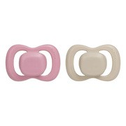B.box, symetryczny smoczek silikonowy 0-6 m., Berry + Blush, 2 szt.