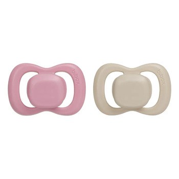 B.box, symetryczny smoczek silikonowy 0-6 m., Berry + Blush, 2 szt.