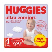 Huggies Ultra Comfort 4, pieluszki jednorazowe (7-18 kg), 50 szt.