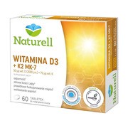 Naturell Witamina D3 + K2 MK-7, tabletki do ssania, 60 szt.