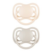 Canpol Babies, smoczek silikonowy DentalAir 6-18 m symetryczny, nude, 2 szt.