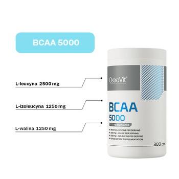 OstroVit BCAA 5000, kapsułki, 300 szt.