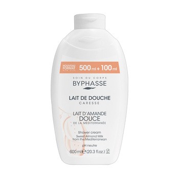 Byphasse Caresse, krem pod prysznic z olejem ze słodkich migdałów, 600 ml