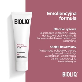Bioliq BHL, barierowy krem ochronny do rąk, 75 ml