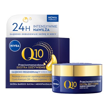 Nivea Q10 Ekstra Odżywienie, krem przeciwzmarszczkowy na noc, 50 ml