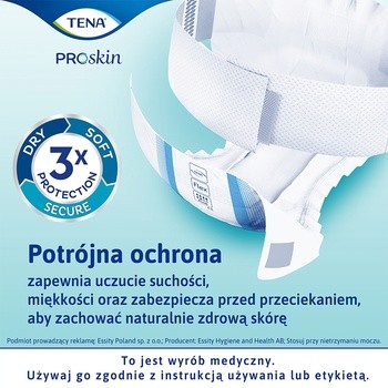 Tena ProSkin Flex Super, pieluchomajtki, rozmiar L, 30 szt.