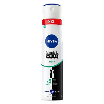 Nivea Black&White Invisible Fresh, antyperspirant, 250 ml