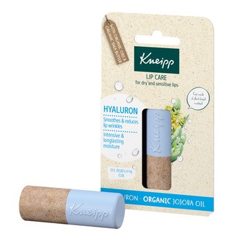 Kneipp, intensywnie nawilżający balsam do ust z kwasem hialuronowym i olej jojoba, 4,7 g