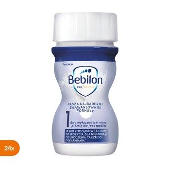 Bebilon Profutura 1, mleko początkowe od urodzenia, gotowe do spożycia, 24 x 70 ml