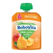 BoboVita, morele z jabłkiem i gruszką, mus, 6 m+, 80 g