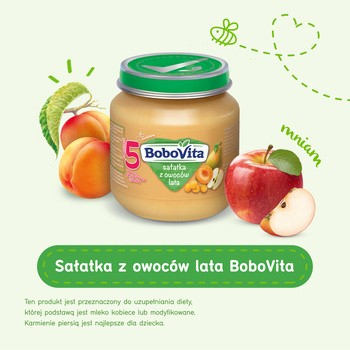 BoboVita, przecier sałatka z owoców lata, 5 m+, 125 g