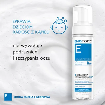 Emotopic Med+, 3-zadaniowa pianka myjąca, 200 ml