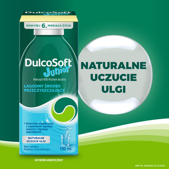 Zestaw 2x DulcoSoft Junior, roztwór doustny na zaparcia u dzieci, 100 ml