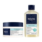 Zestaw Phyto Scalp Solution, oczyszczający peeling myjący, 200 g + szampon, sebo-regulujący, 250 ml