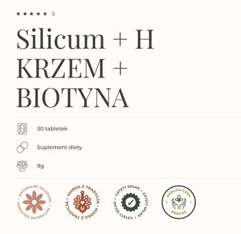 Silicum + H (Krzem+Biotyna), tabletki, 30 szt.